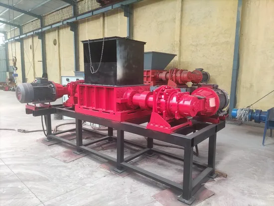 Heavy Duty Industrial Tyre Shredder D40100 Two Shaft Shredder Rubber Recycling Machine